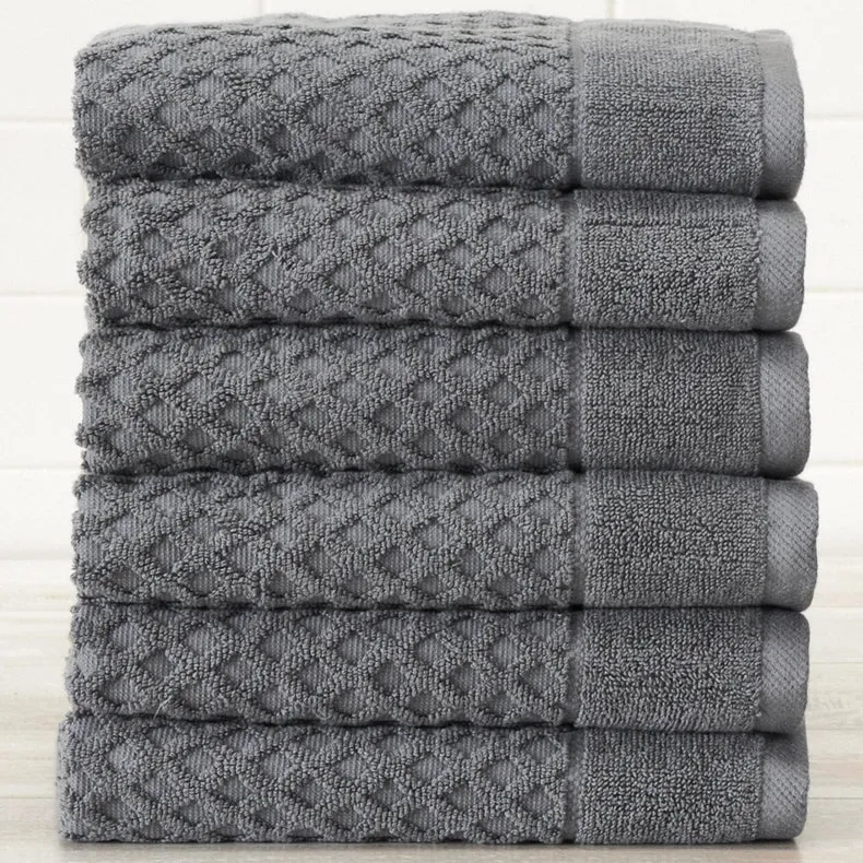 6 Pack Cotton Hand Towels - Grayson Collection