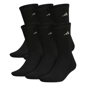 ADIDAS - ATHLETIC CUSHIONED CREW SOCKS, 6 PAIRS