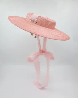 ANNIE Hat (pink w pink ribbon)