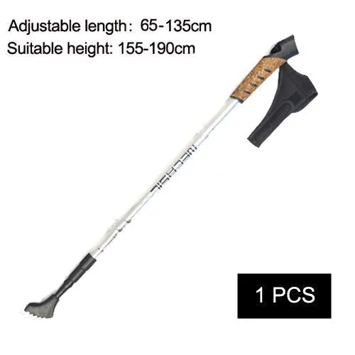 Anti-Shock Telescopic Aluminum Hiking & Trekking Poles - Nordic Walking Sticks & Camping Crutches