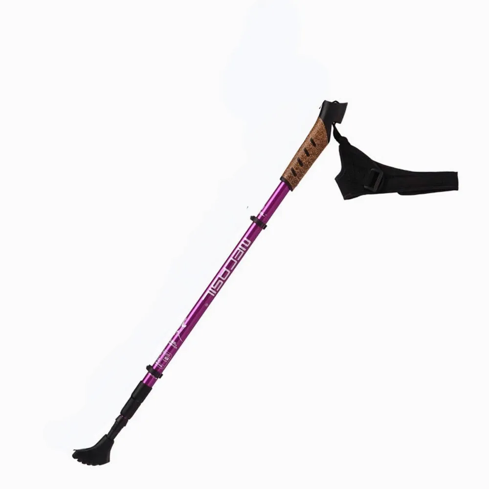 Anti-Shock Telescopic Aluminum Hiking & Trekking Poles - Nordic Walking Sticks & Camping Crutches