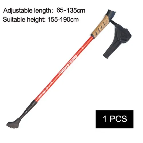 Anti-Shock Telescopic Aluminum Hiking & Trekking Poles - Nordic Walking Sticks & Camping Crutches