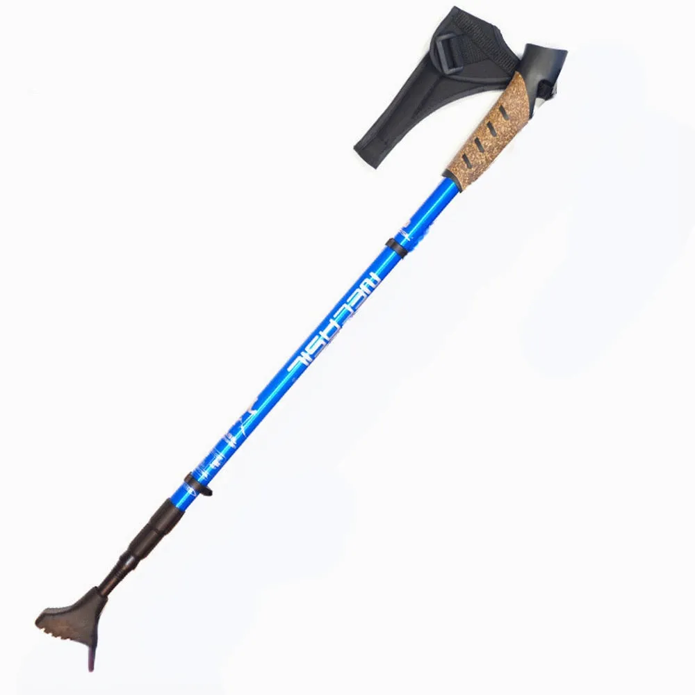 Anti-Shock Telescopic Aluminum Hiking & Trekking Poles - Nordic Walking Sticks & Camping Crutches