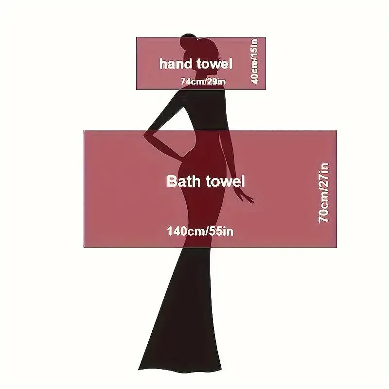 Bathroom Ultra-Soft Cotton Towel Set - 3pcs