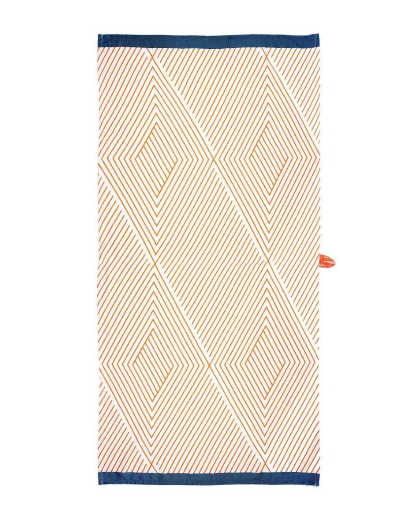 Circles And Tangerine Dream Bamboo Bath Towels | Set Of 2 | 55 X 27 inches | Get a Freebie