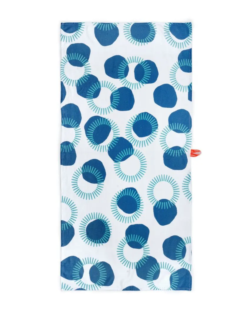 Circles And Tangerine Dream Bamboo Bath Towels | Set Of 2 | 55 X 27 inches | Get a Freebie