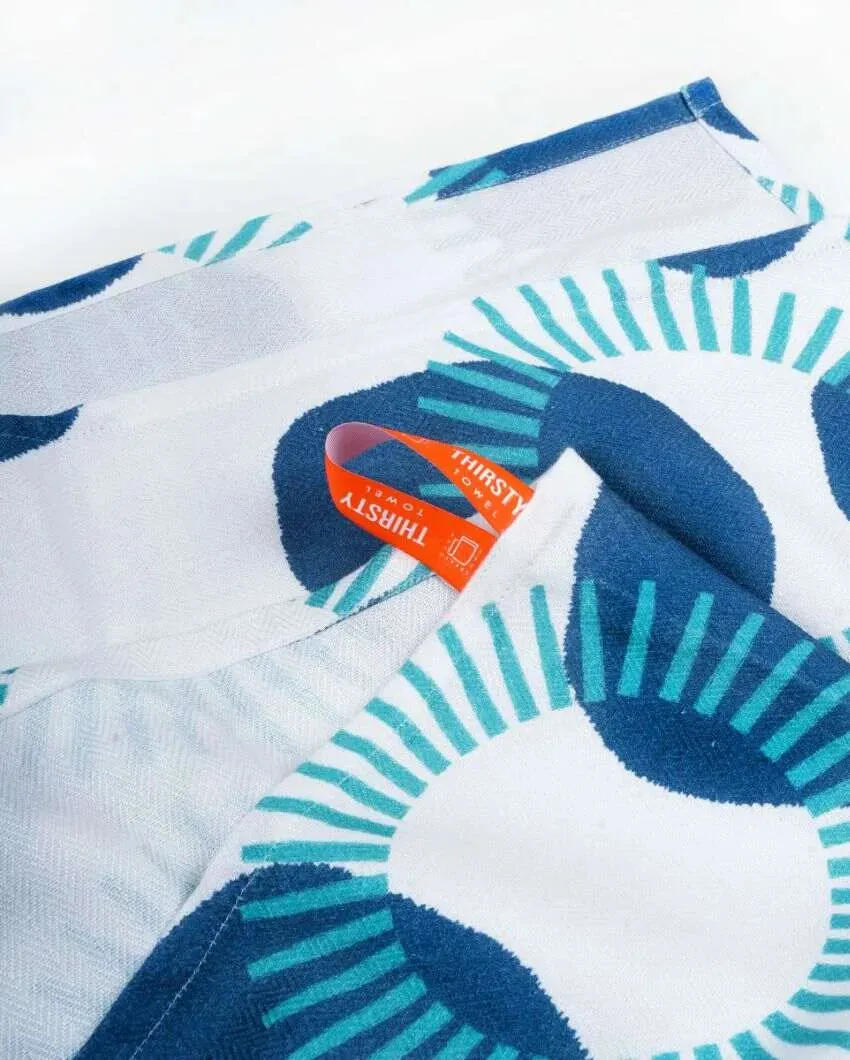 Circles And Tangerine Dream Bamboo Bath Towels | Set Of 2 | 55 X 27 inches | Get a Freebie