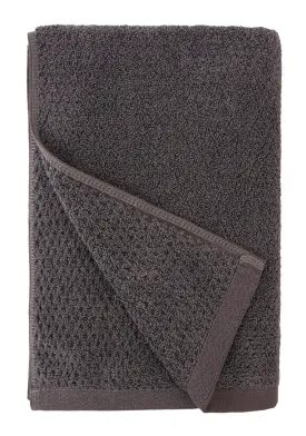 Diamond Jacquard Bath Towel - 1 Piece, Charcoal