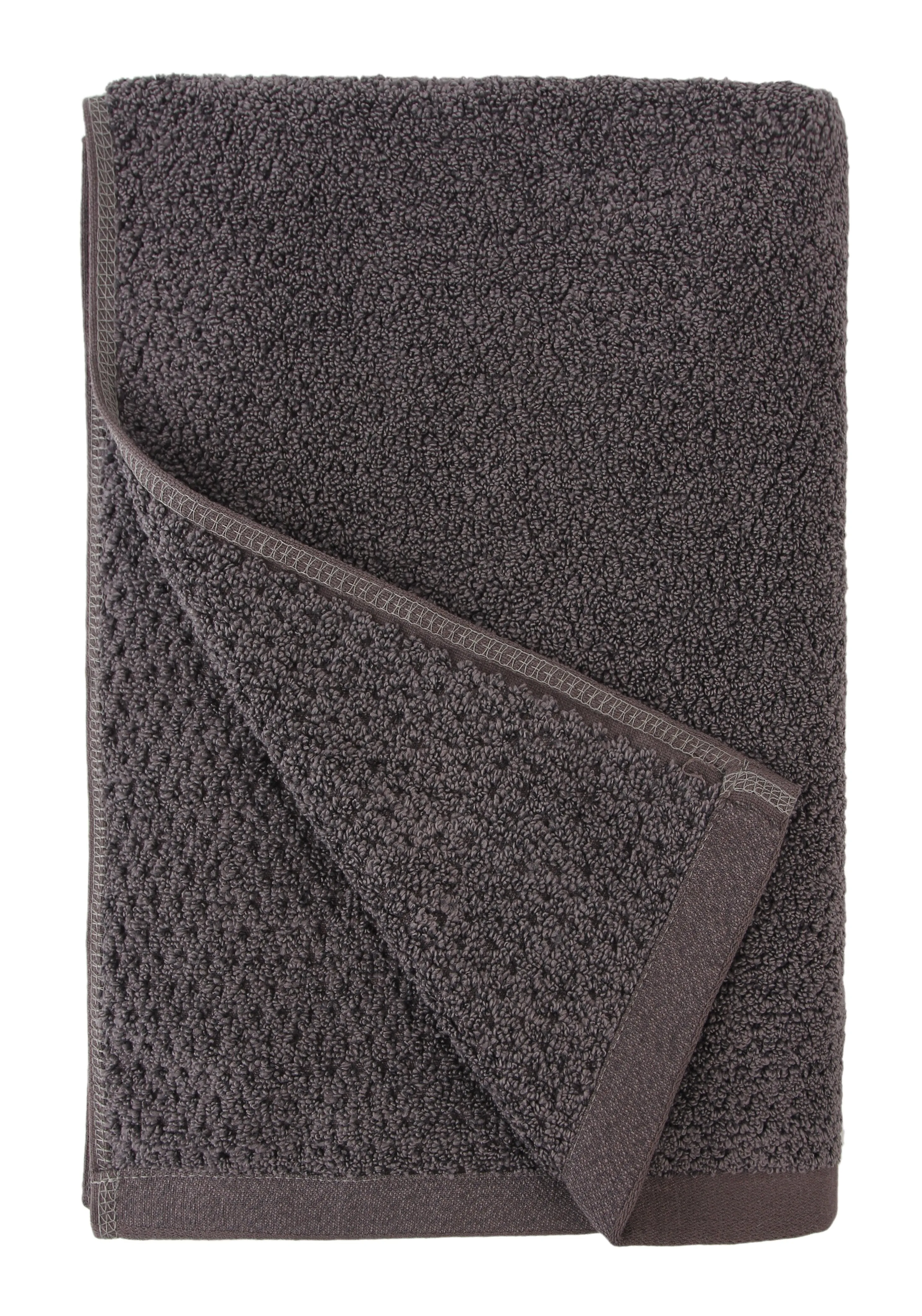 Diamond Jacquard Bath Towel - 1 Piece, Charcoal