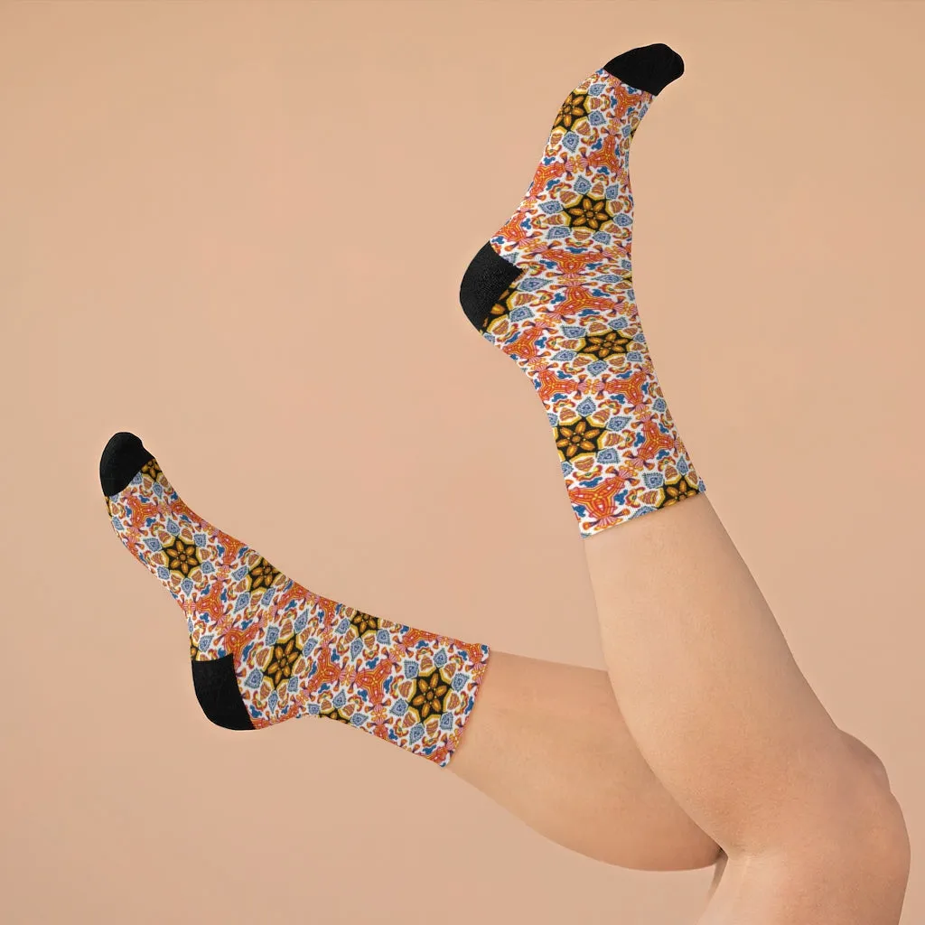 DTG Socks - Yolanda Blue and Yellow