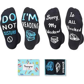Funny Socks, Crazy Socks, Cool Socks, Silly Socks for Women, Men, Teens, Book Lovers Gifts for Students, Book Gifts, Reading Gifts