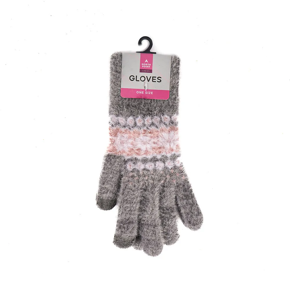 Ladies Fairiste Print Fluffy Gloves