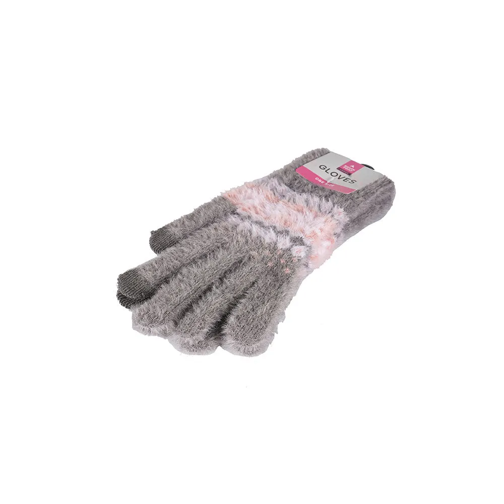Ladies Fairiste Print Fluffy Gloves