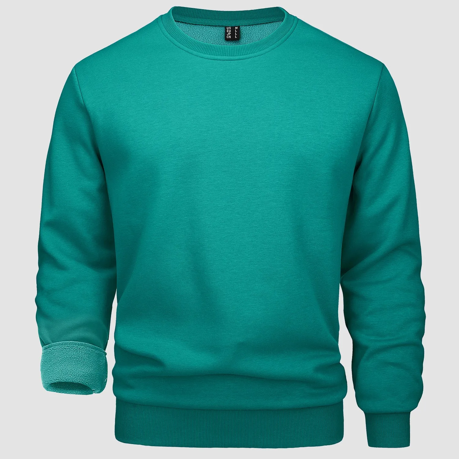 Men's Crewneck Pullover Lilac Sweatshirt Long Sleeve Warm Fleece