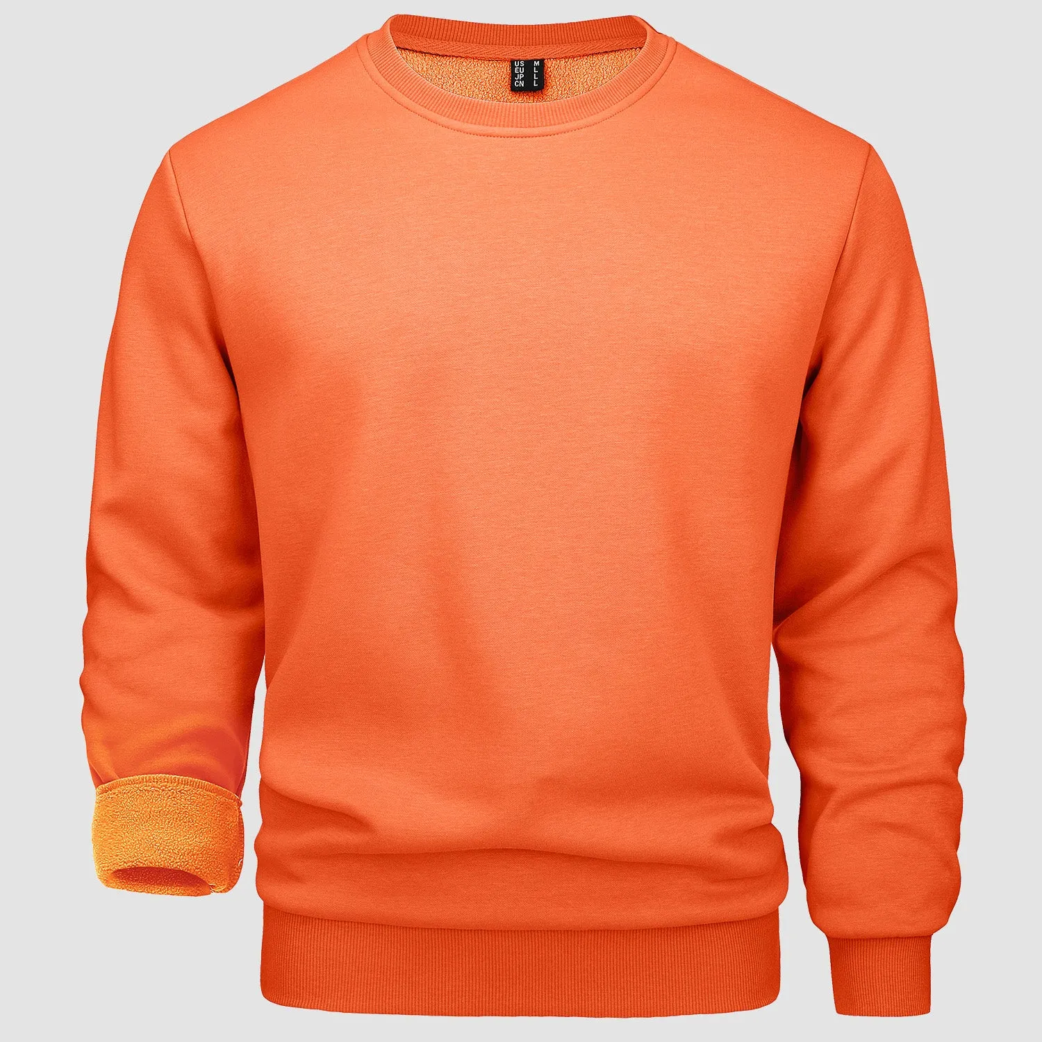 Men's Crewneck Pullover Lilac Sweatshirt Long Sleeve Warm Fleece