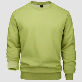 Men's Crewneck Pullover Lilac Sweatshirt Long Sleeve Warm Fleece