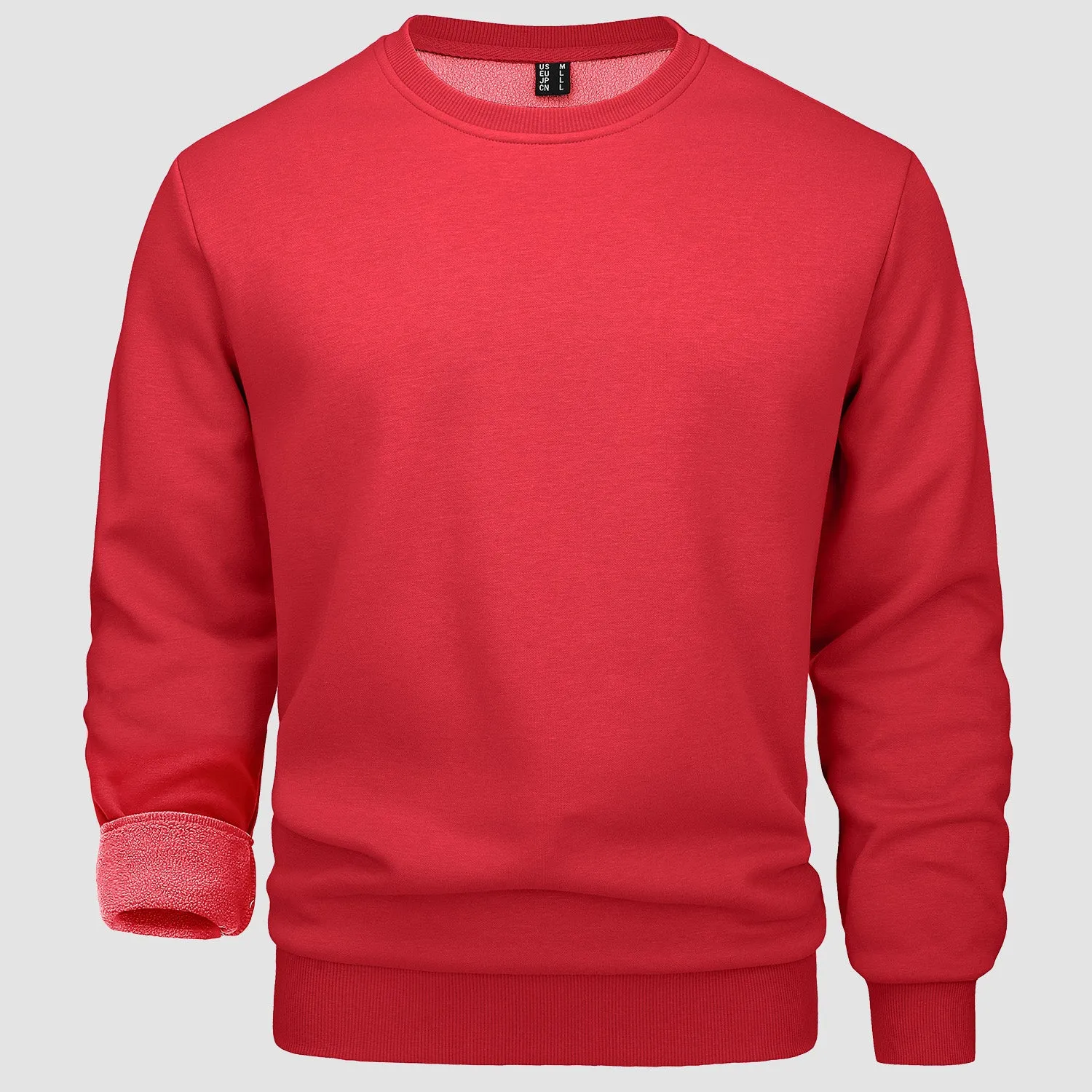 Men's Crewneck Pullover Lilac Sweatshirt Long Sleeve Warm Fleece