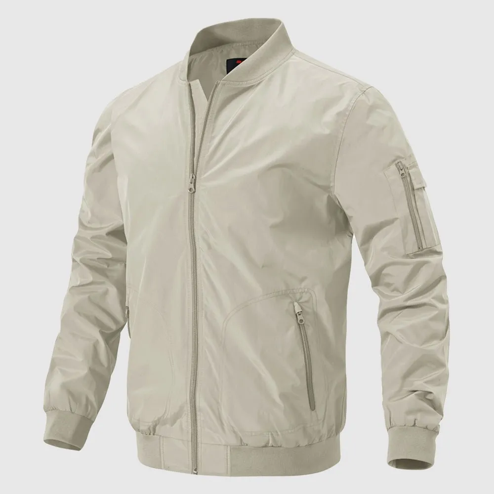 Men's Lightweight Windproof Bomber Jacket