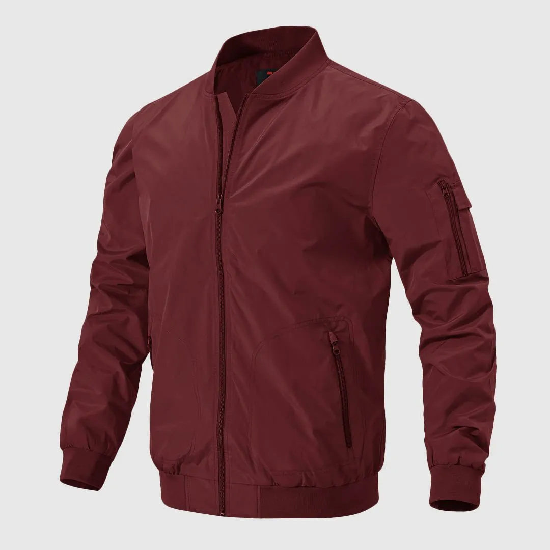 Men's Lightweight Windproof Bomber Jacket