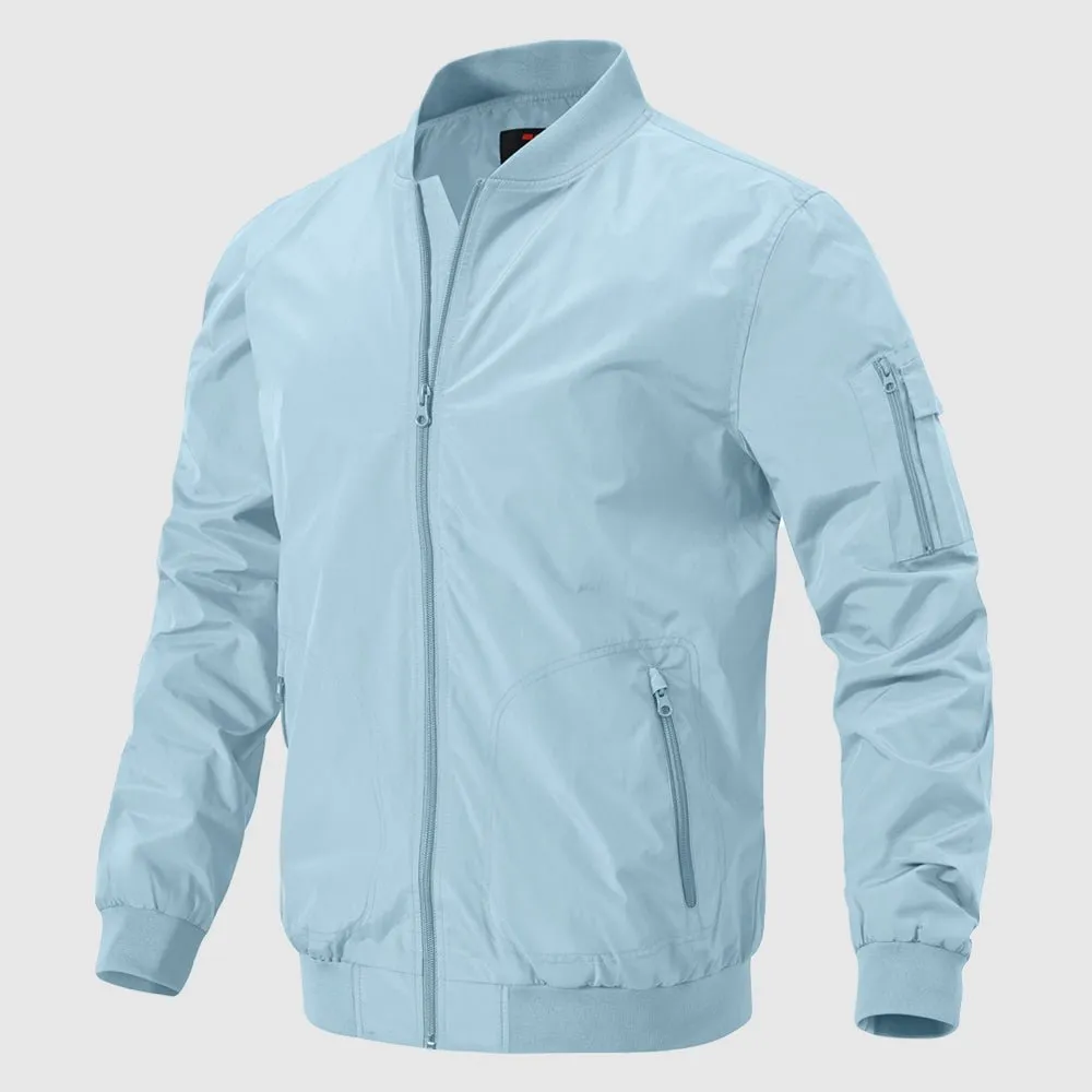 Men's Lightweight Windproof Bomber Jacket