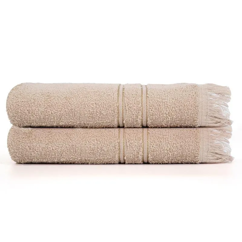 Micro Cotton LuxeDry Soothe Color Hand Towel (Brown) - Set Of Two