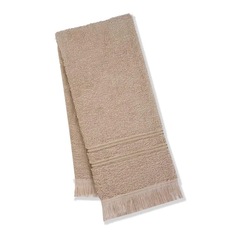 Micro Cotton LuxeDry Soothe Color Hand Towel (Brown) - Set Of Two