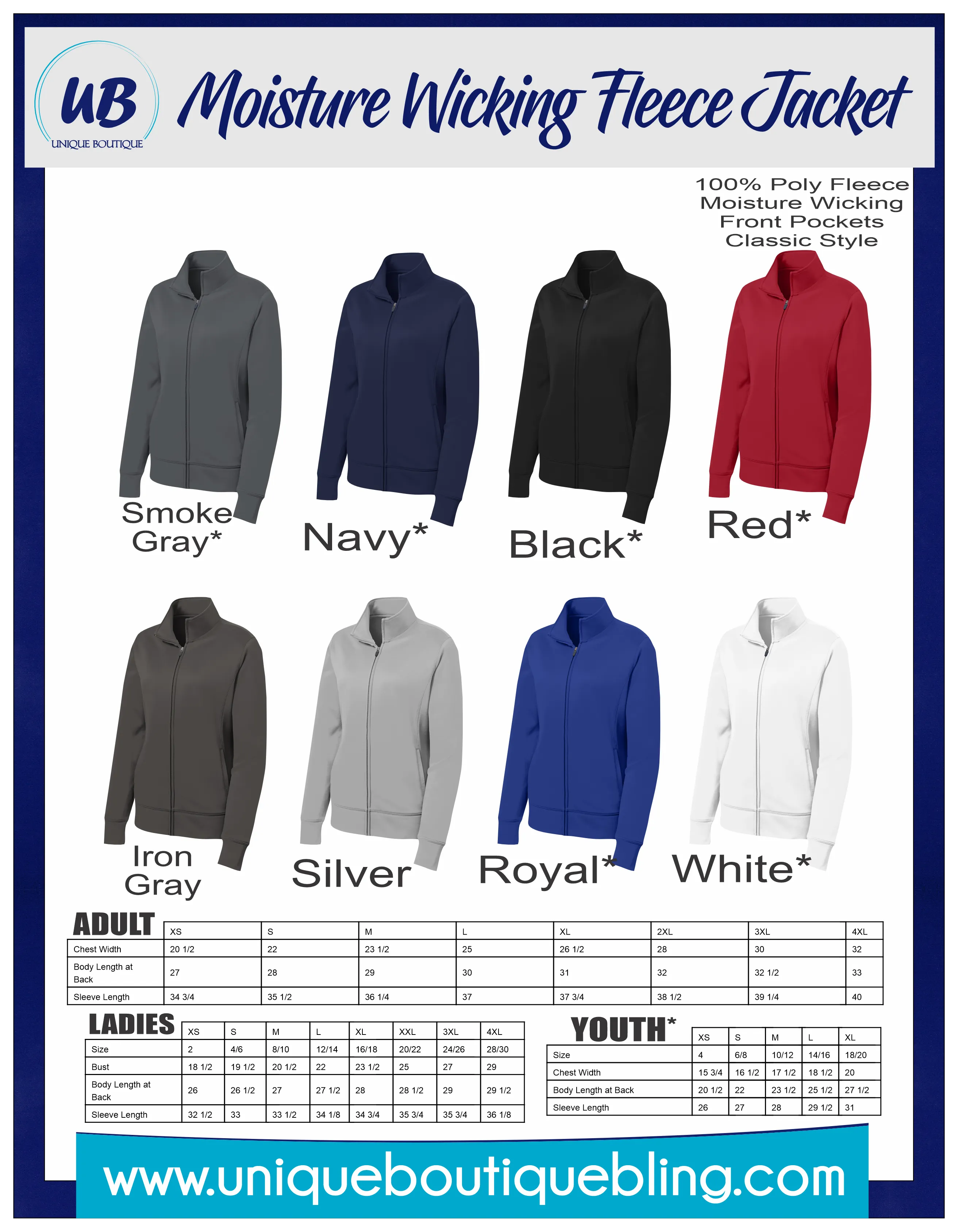 Moisture Wicking Fleece Jacket