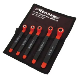 Neilsen CT3946 5 pcs Vde Insulated Single End Box Ring Wrench Set