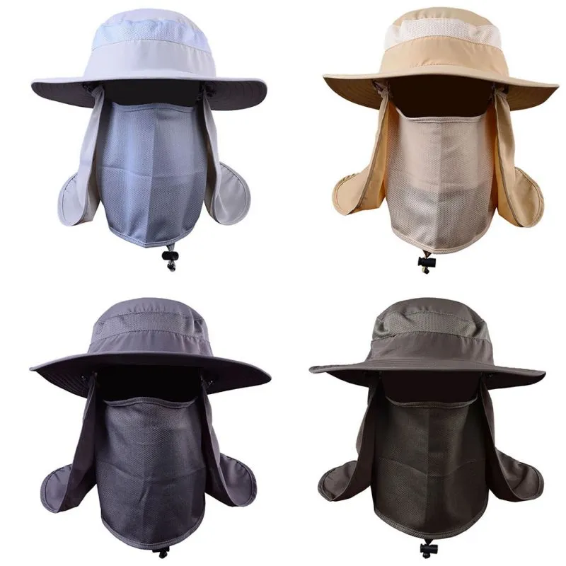 Sidiou Group Unisex Summer Bucket Hats Outdoor Fishing Hiking Wide Brim Hat UV Protection Cap
