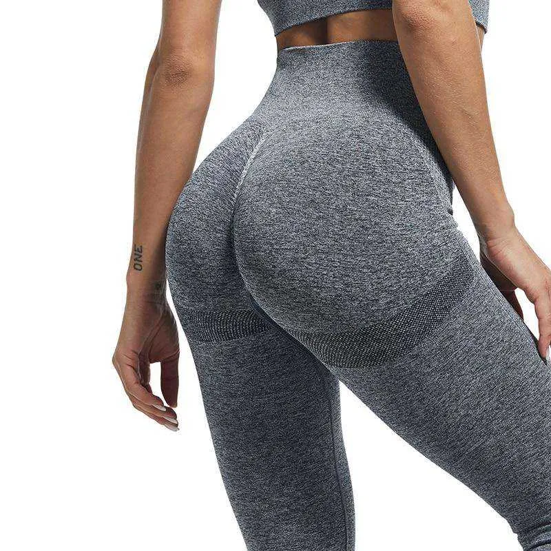 Slim High Waist Bubble Butt Push Up Seamless Fitness Women Leggings