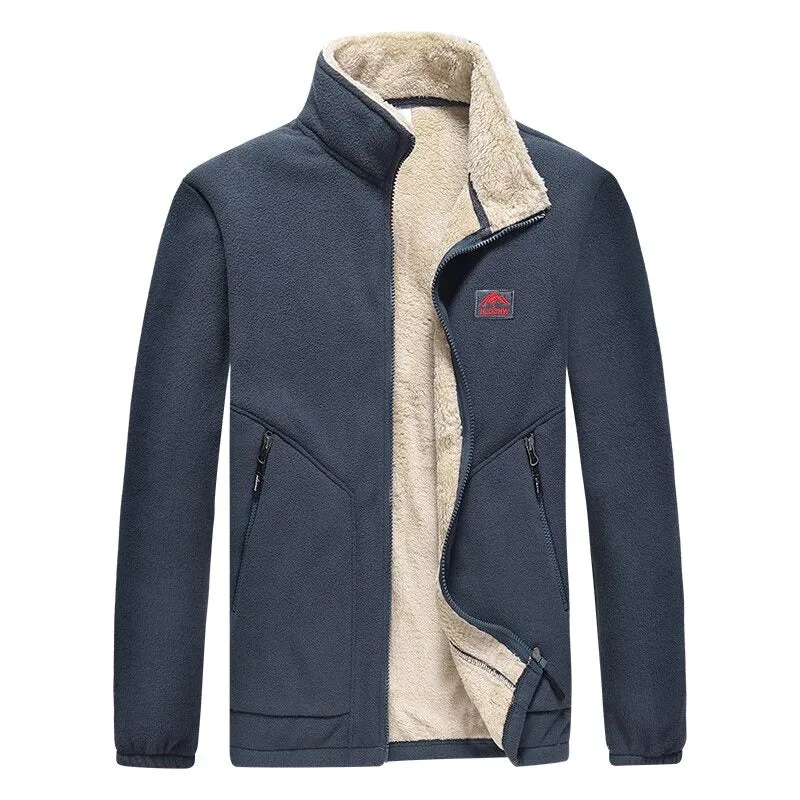 Thick Warm Bomber Winter Fleece Men Jackets