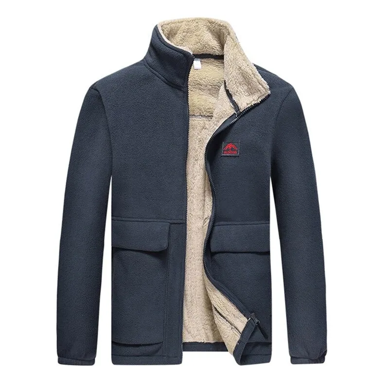 Thick Warm Bomber Winter Fleece Men Jackets