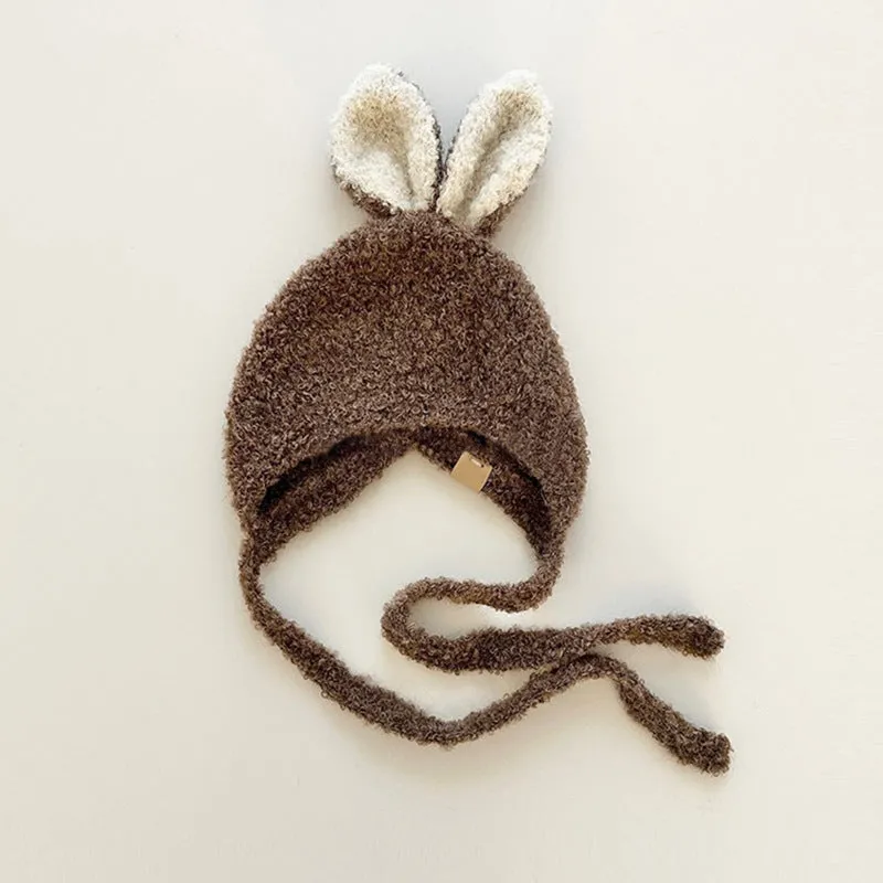 Winter and Autumn Rabbits Design Warm Fleece Balaclava for Baby: Sweet