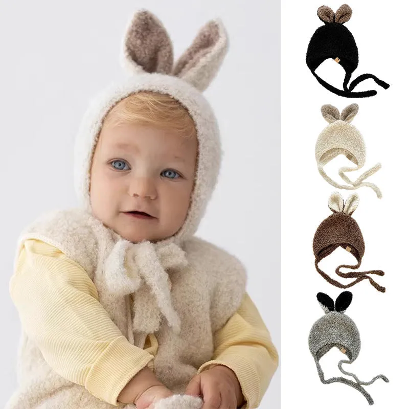 Winter and Autumn Rabbits Design Warm Fleece Balaclava for Baby: Sweet