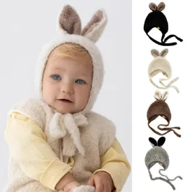 Winter and Autumn Rabbits Design Warm Fleece Balaclava for Baby: Sweet