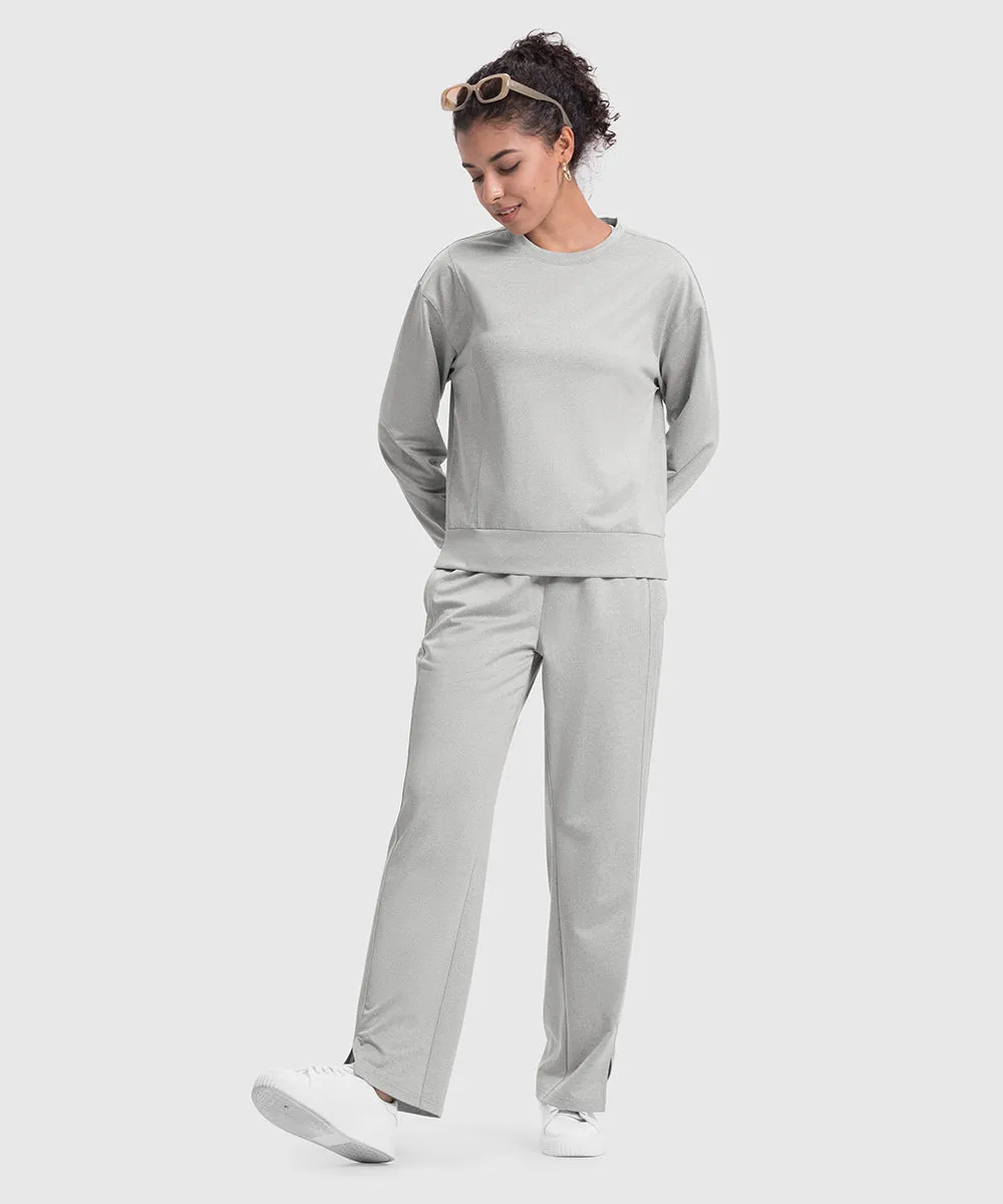Women's Pullover and Wide Leg Pants Lounge Sets