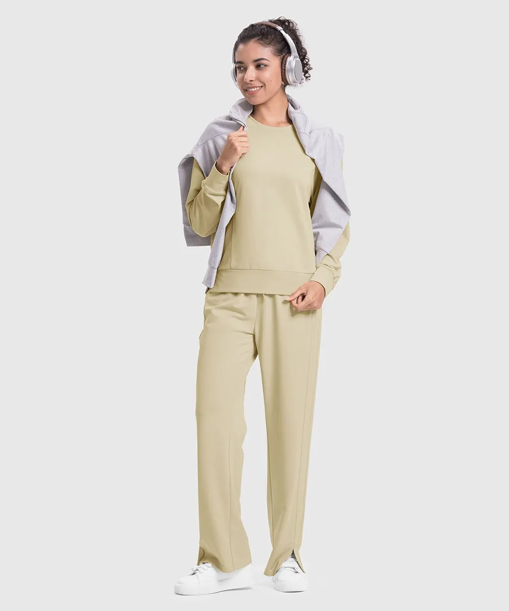 Women's Pullover and Wide Leg Pants Lounge Sets