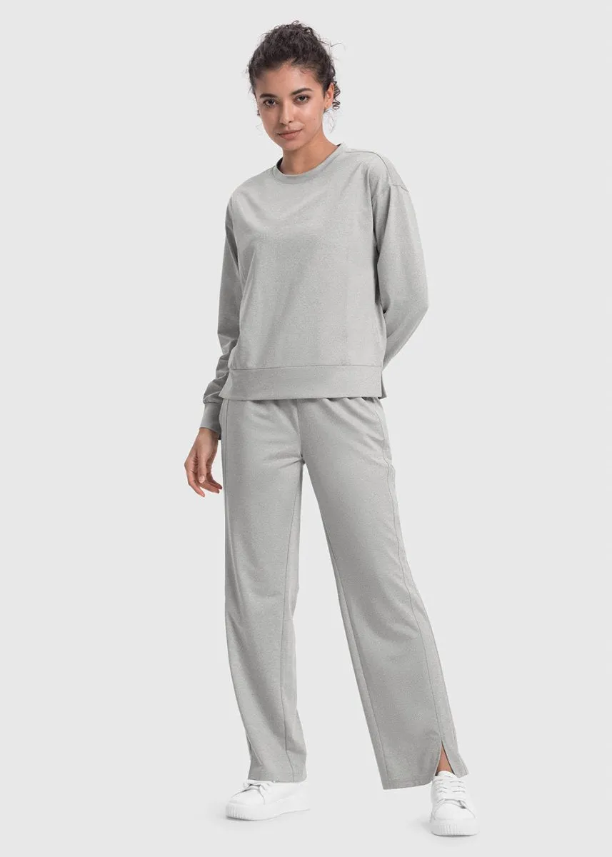 Women's Pullover and Wide Leg Pants Lounge Sets