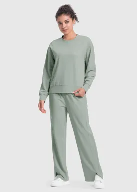 Women's Pullover and Wide Leg Pants Lounge Sets