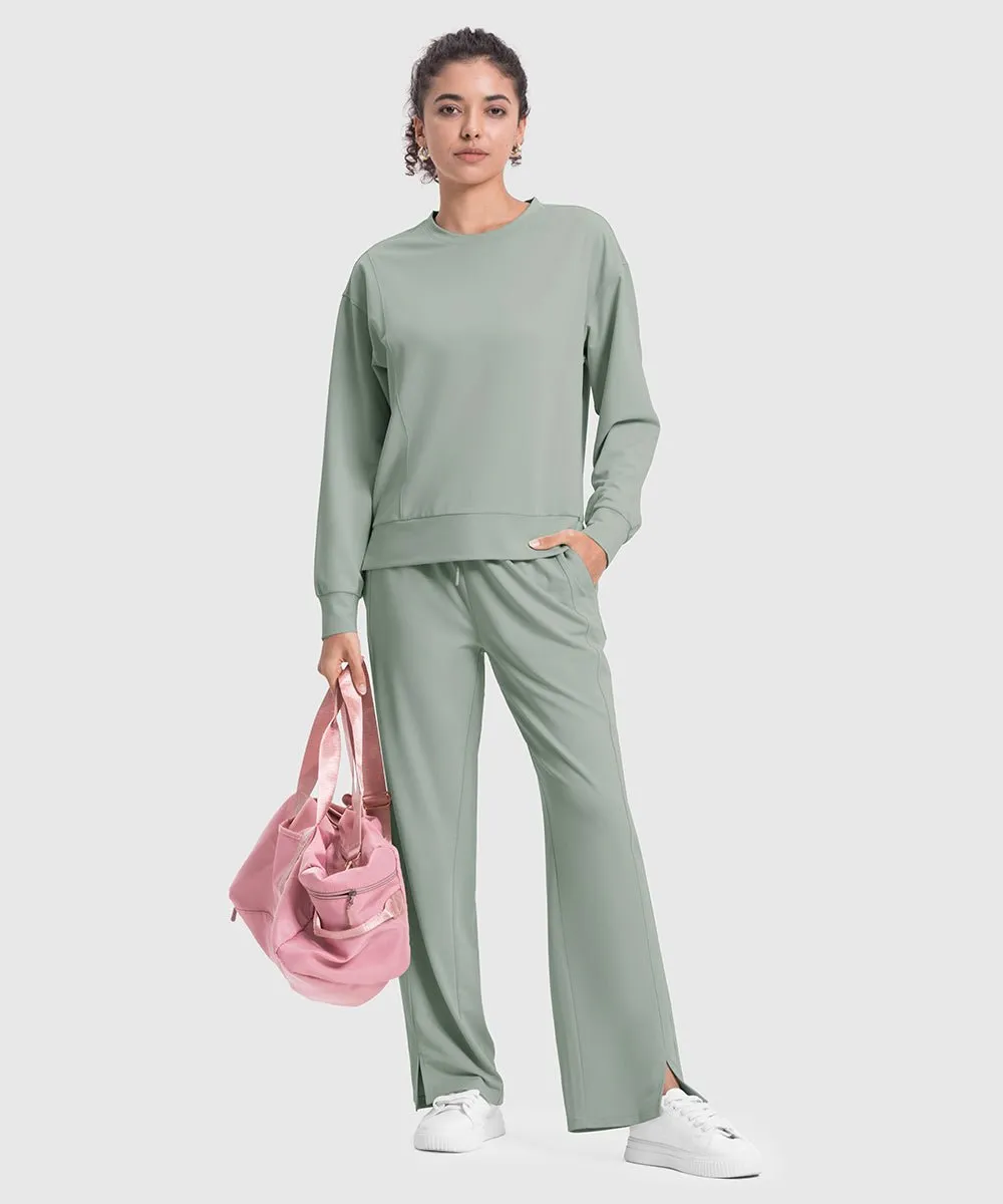 Women's Pullover and Wide Leg Pants Lounge Sets