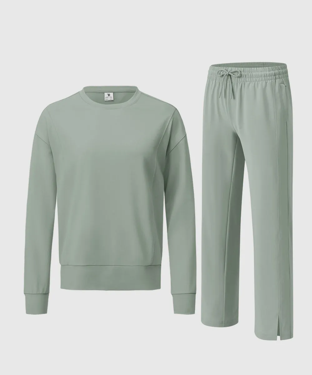Women's Pullover and Wide Leg Pants Lounge Sets
