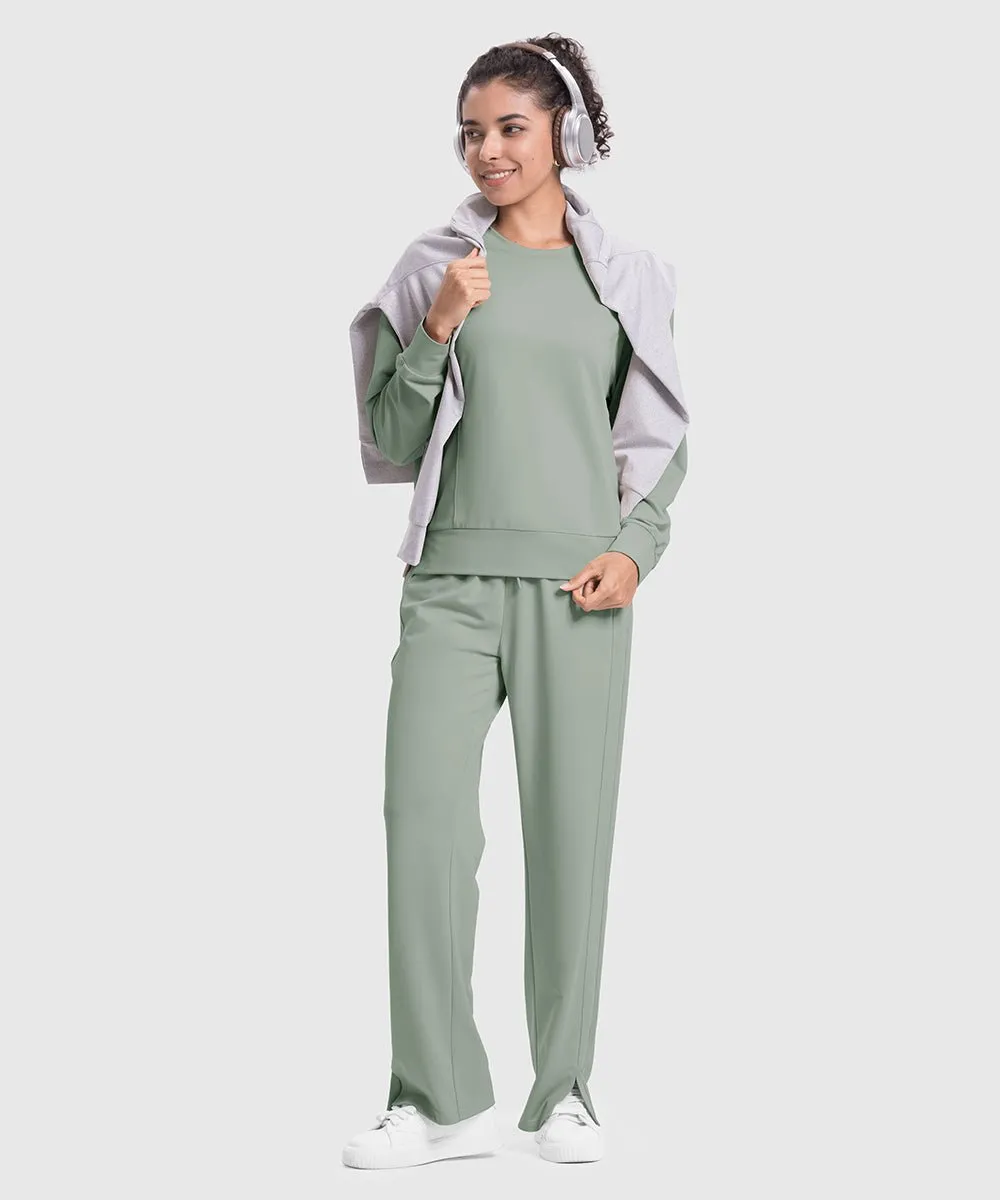 Women's Pullover and Wide Leg Pants Lounge Sets