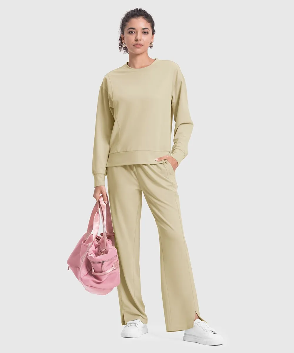 Women's Pullover and Wide Leg Pants Lounge Sets