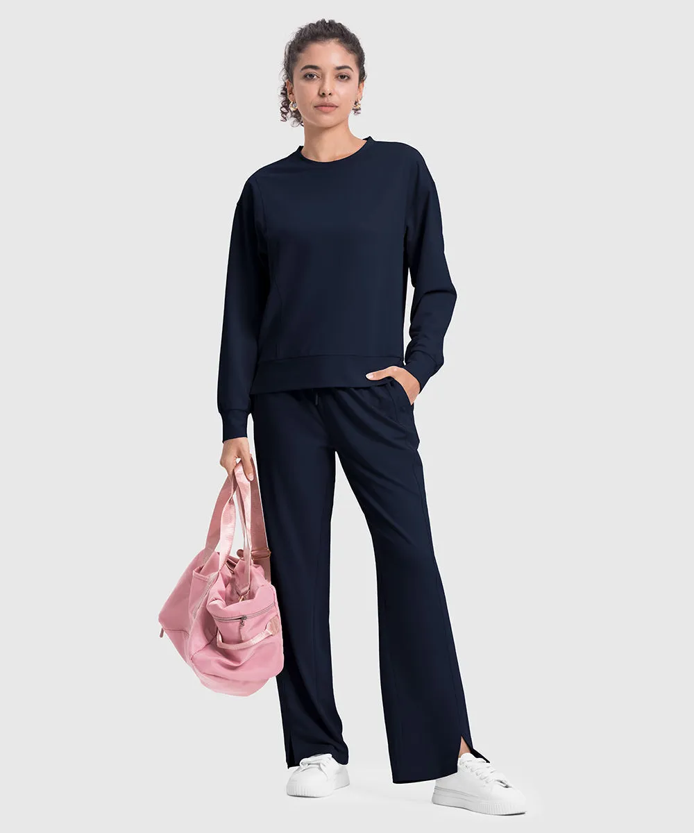 Women's Pullover and Wide Leg Pants Lounge Sets