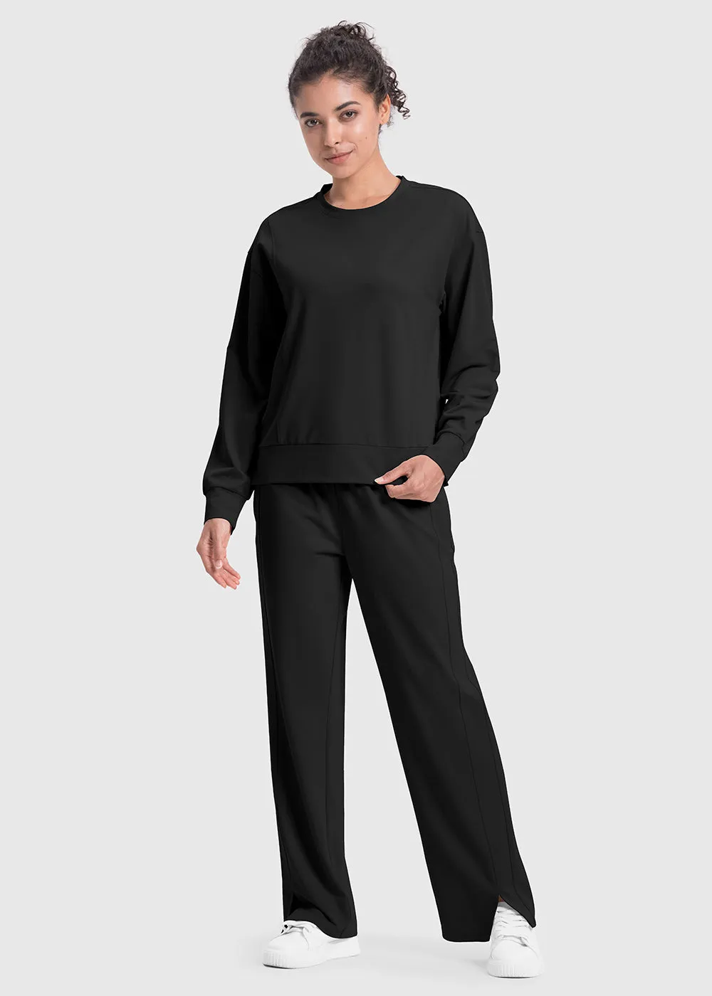 Women's Pullover and Wide Leg Pants Lounge Sets