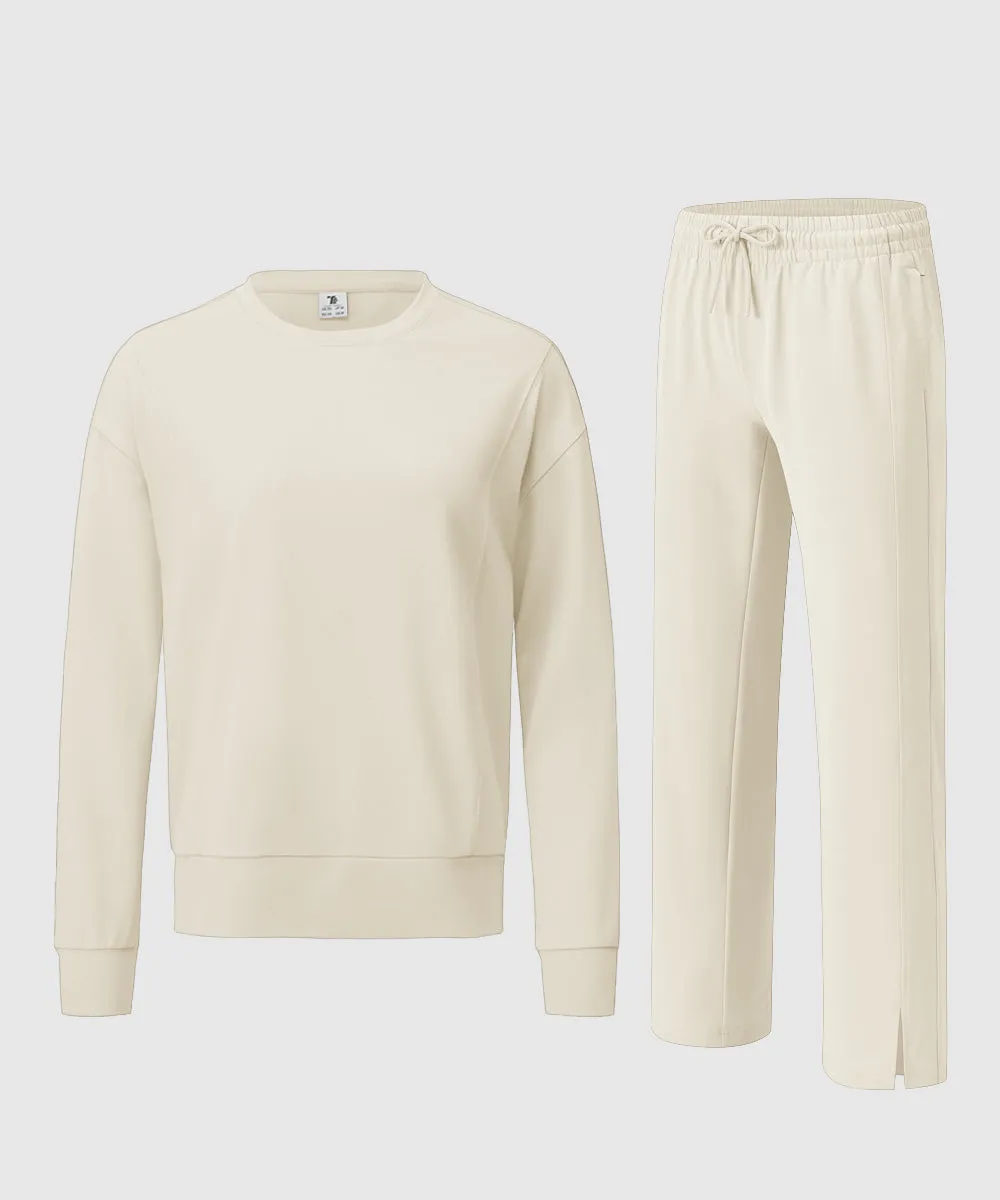 Women's Pullover and Wide Leg Pants Lounge Sets