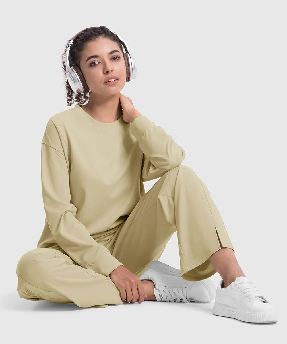 Women's Pullover and Wide Leg Pants Lounge Sets