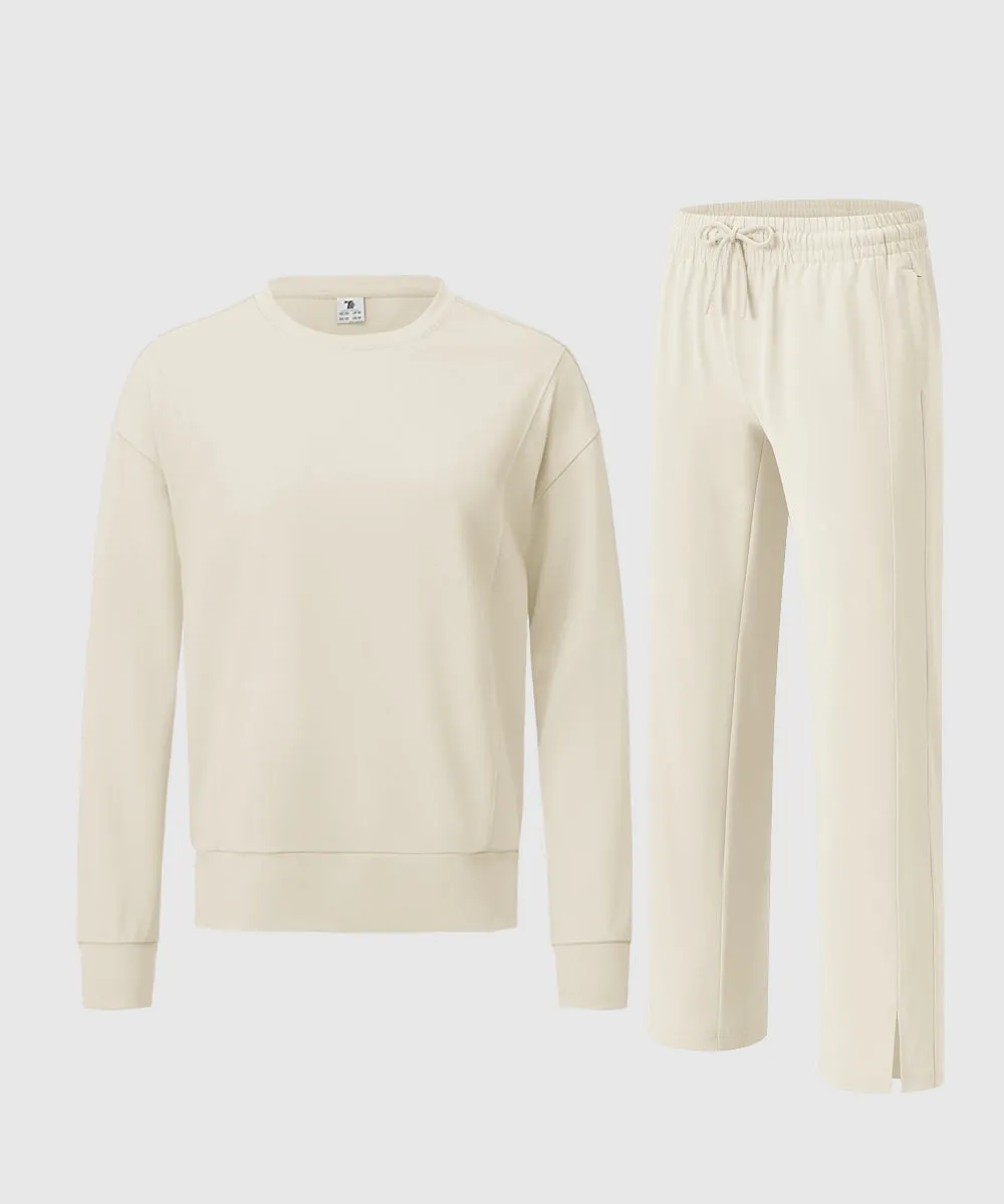 Women's Pullover and Wide Leg Pants Lounge Sets