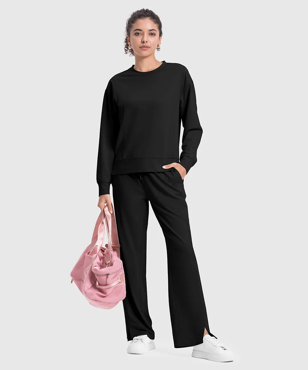 Women's Pullover and Wide Leg Pants Lounge Sets