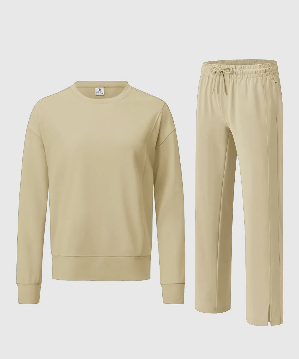 Women's Pullover and Wide Leg Pants Lounge Sets